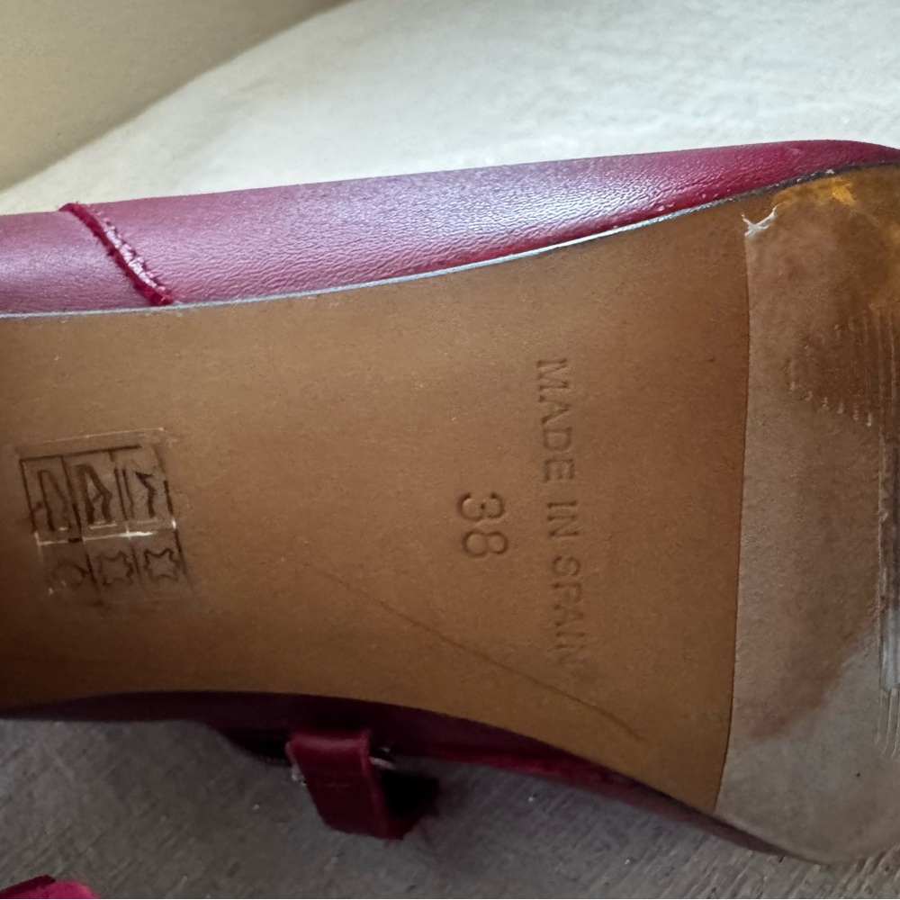 Angel Alarcon Red Ankle Boots, size 38, NIB - Picture 8 of 9